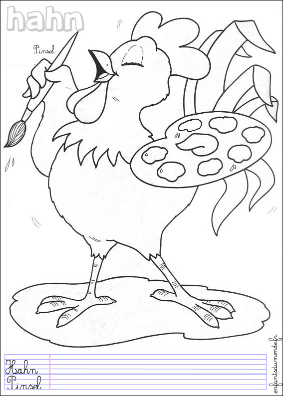 coloriage coq 2